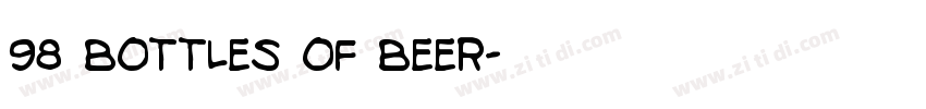 98 Bottles of Beer字体转换